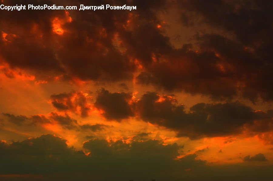 Dawn, Dusk, Red Sky, Sky, Sunrise, Sunset, Azure Sky