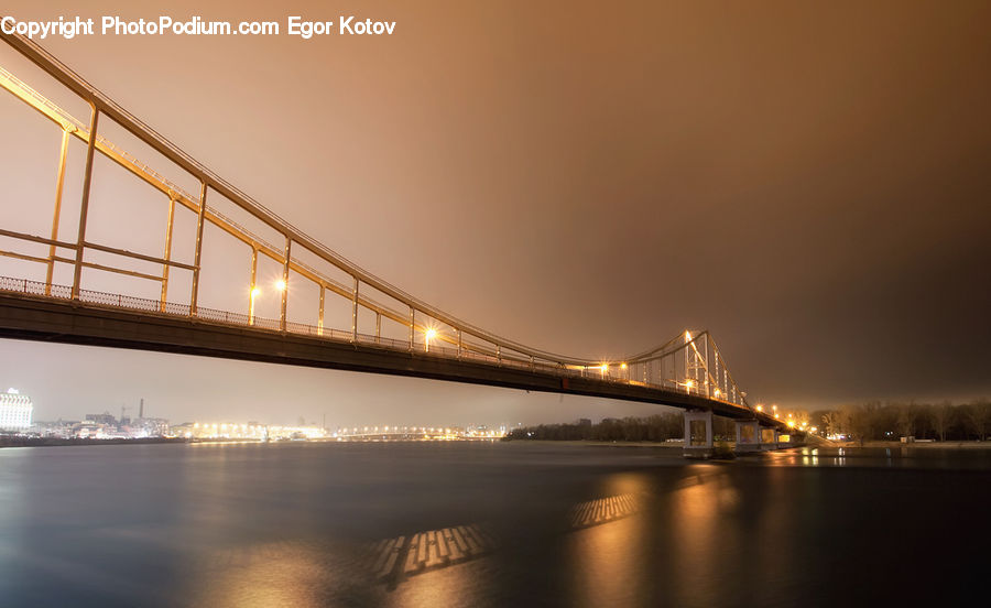 Bridge, Dawn, Dusk, Sky, Sunrise, Sunset, City