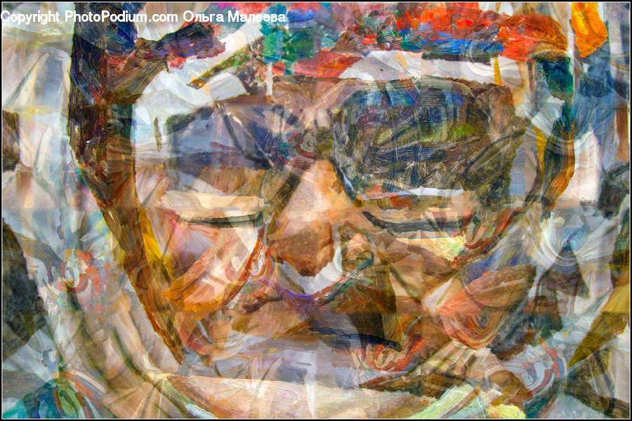Art, Painting, Modern Art, Collage, Poster, Crystal, Gemstone