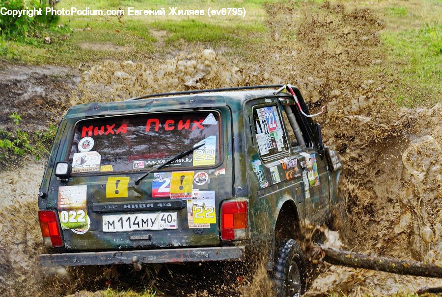 Car, Offroad, Vehicle, Windshield, Dirt Road, Gravel, Road