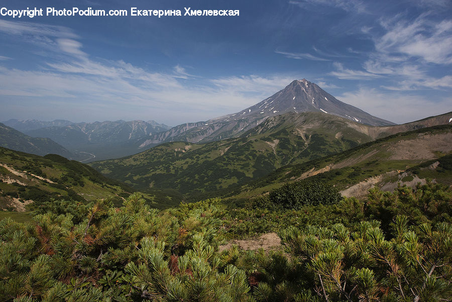 Crest, Mountain, Outdoors, Peak, Mountain Range, Conifer, Fir