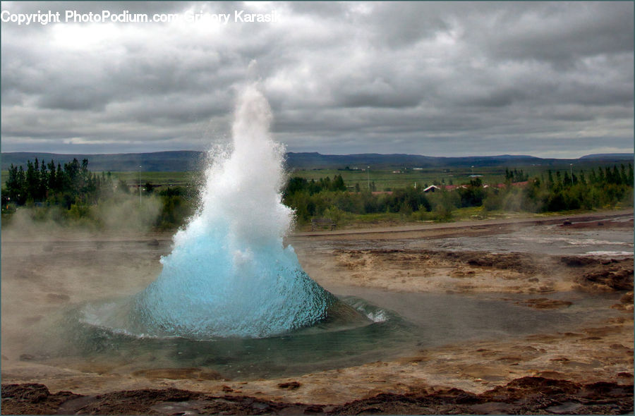 Eruption, Geyser, Outdoors, Water