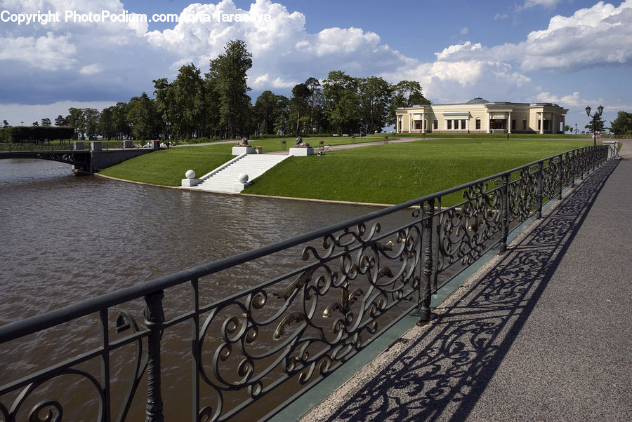 Railing, Park, Building, Housing, Villa, Banister, Handrail