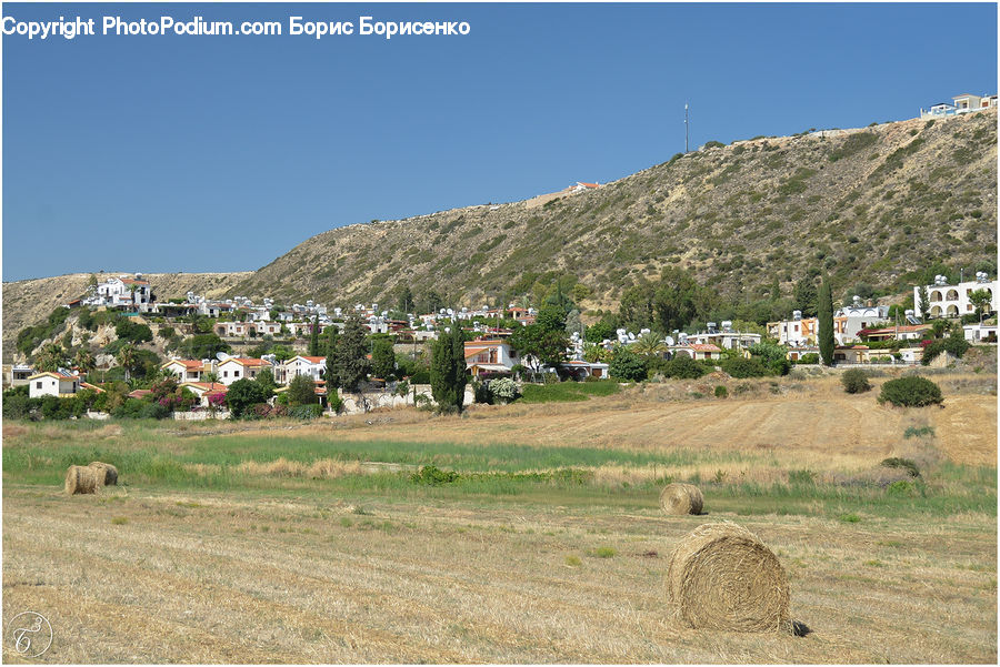 Countryside, Hay, Straw, Field, Grass, Grassland, Land