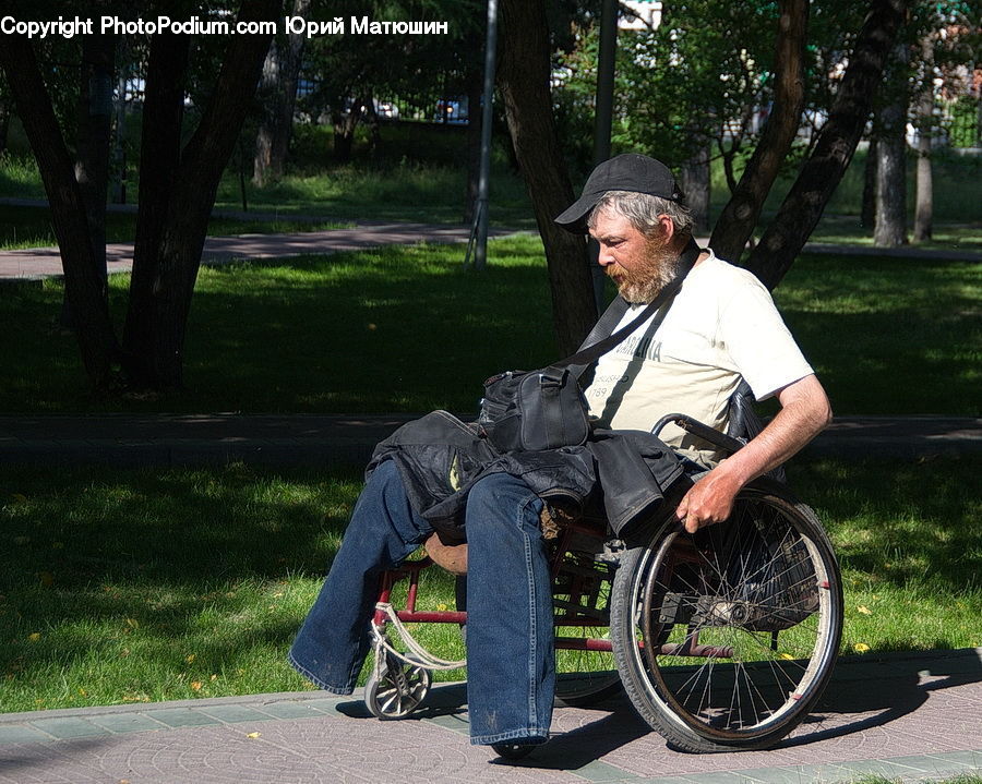 People, Person, Human, Wheelchair, Bicycle, Bike, Vehicle