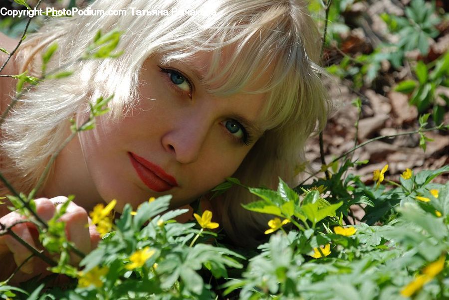 People, Person, Plant, Potted Plant, Human, Blonde, Female