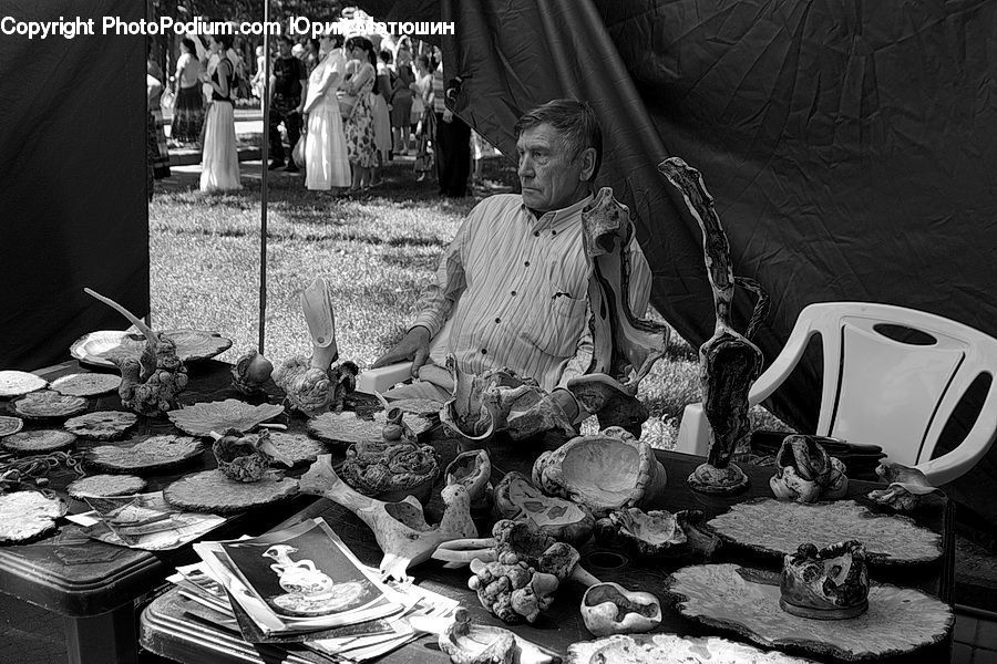 Bazaar, Market, Chair, Furniture, Person, Portrait, Selfie