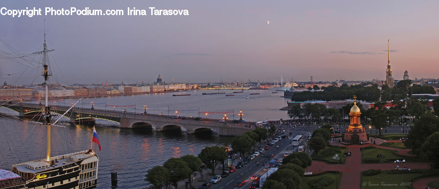 Bridge, Harbor, Port, Waterfront, Building, Downtown, Town