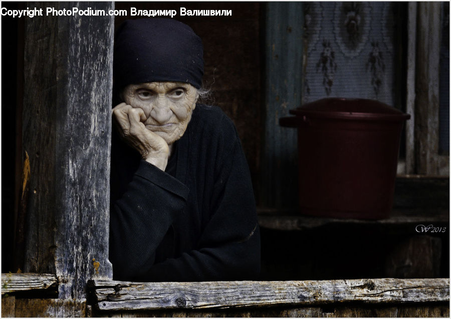 People, Person, Human, Pot, Pottery, Bucket, Cardigan