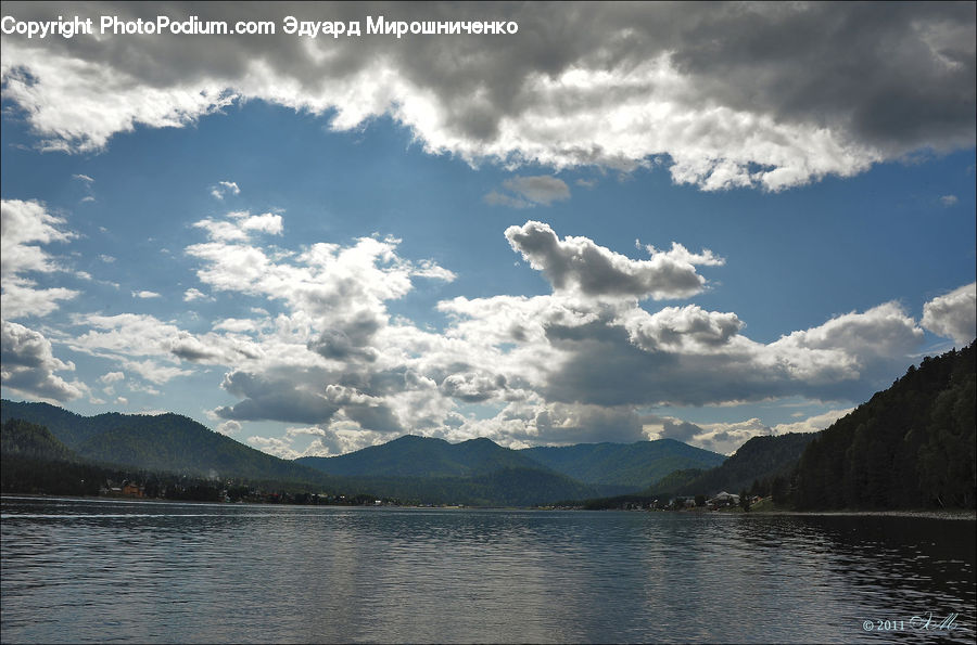 Azure Sky, Cloud, Outdoors, Sky, Lake, Water, Cumulus