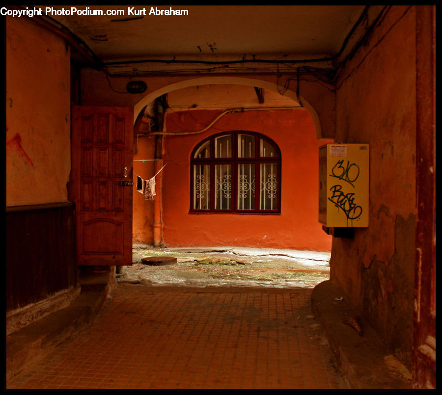 Furniture, Hardwood, Wood, Corridor, Crypt, Basement, Room