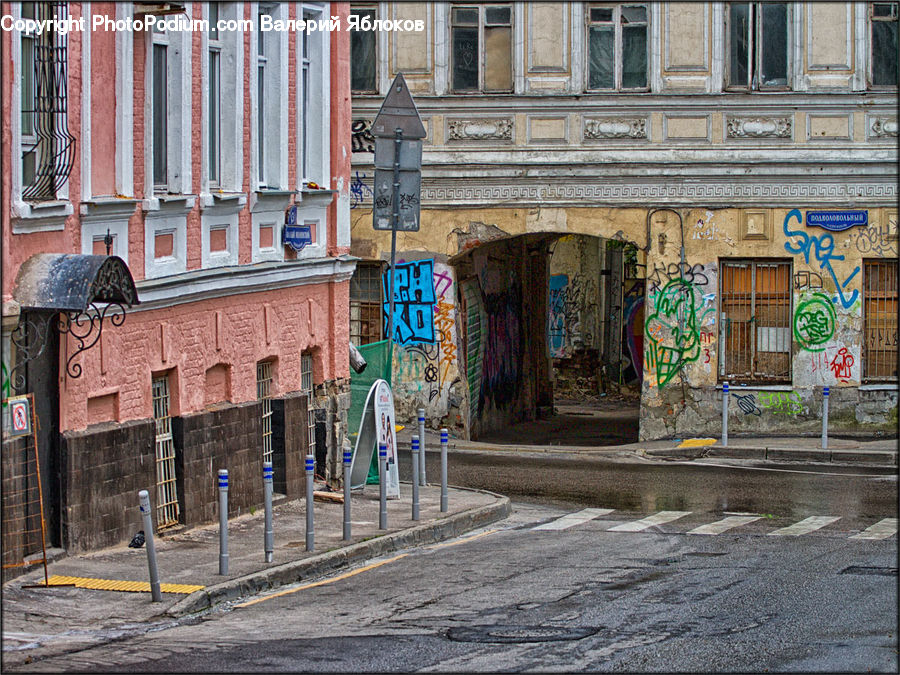 Brick, Building, Road, Street, Town, Alley, Alleyway