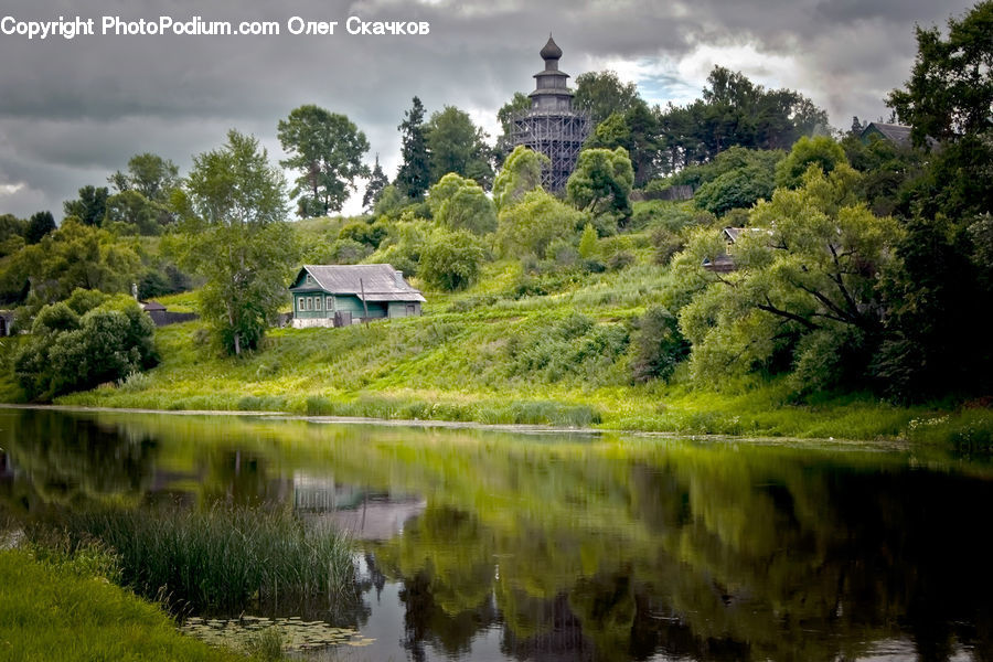 Building, Cottage, Housing, Plant, Tree, Outdoors, Pond