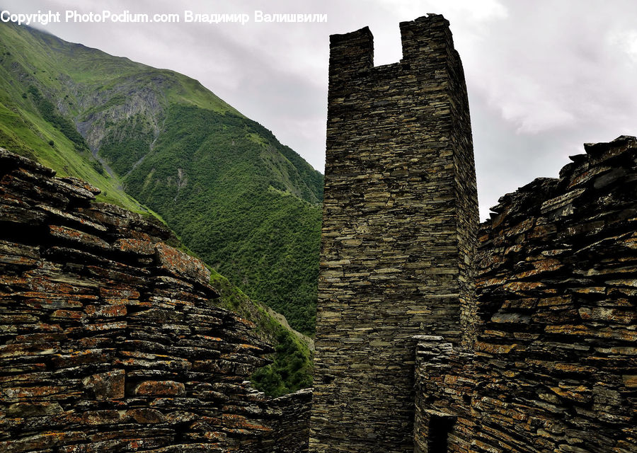 Architecture, Castle, Fort, Ruins, Bell Tower, Clock Tower, Tower