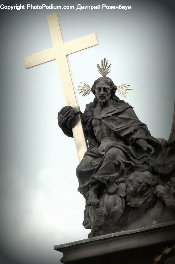 Cross, People, Person, Human, Art, Sculpture, Statue