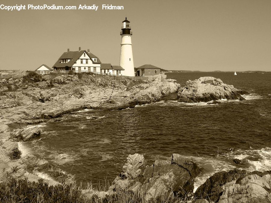 Beacon, Building, Lighthouse, Water Tower, House, Housing, Water