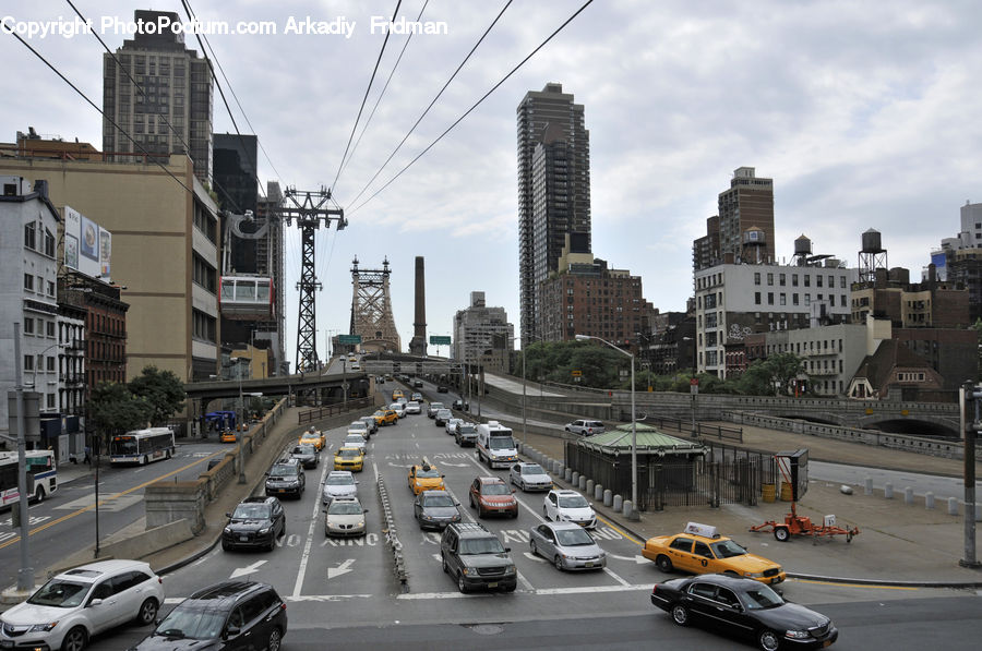Cab, Car, Taxi, Vehicle, Freeway, Road, Parking