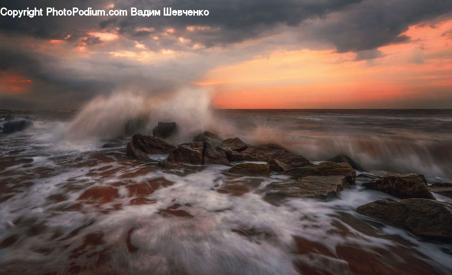 Outdoors, Sea, Sea Waves, Water, Coast, Ocean, Azure Sky