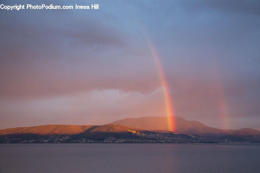 Eruption, Volcano, Outdoors, Rainbow, Sky