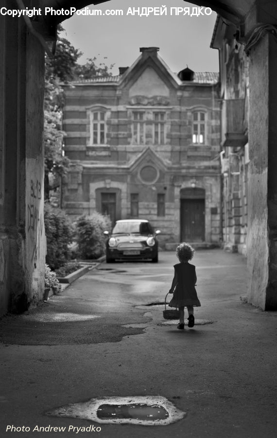People, Person, Human, Automobile, Car, Vehicle, Alley