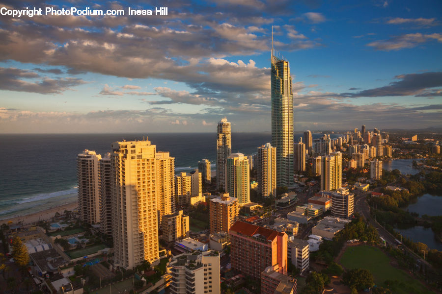 City, Downtown, Metropolis, Urban, Aerial View, Building, High Rise