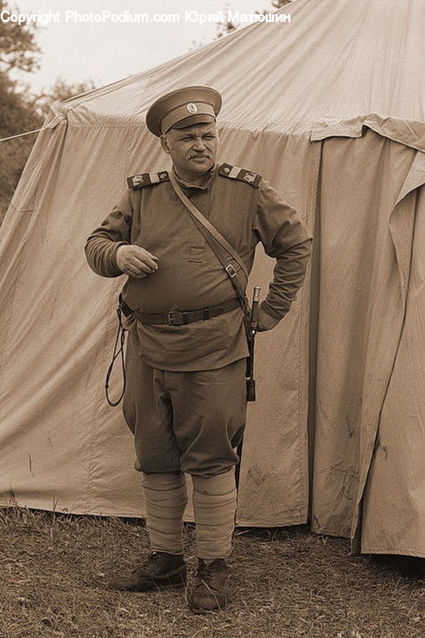 People, Person, Human, Camping, Military, Hat, Cap