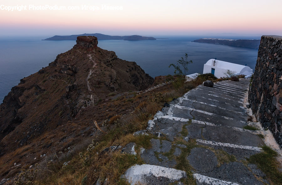 Crest, Mountain, Outdoors, Peak, Coast, Sea, Water