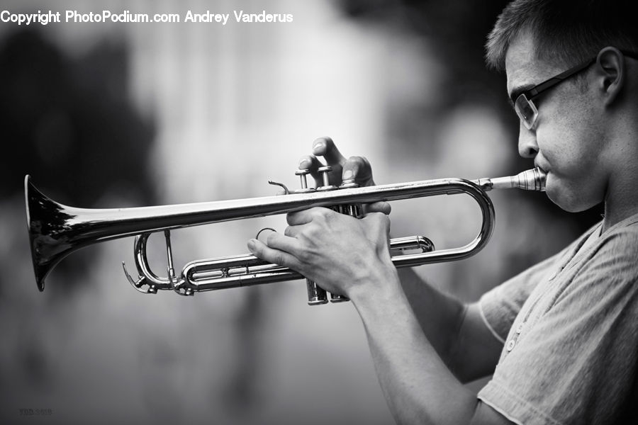 People, Person, Human, Brass Section, Horn, Musical Instrument, Trumpet
