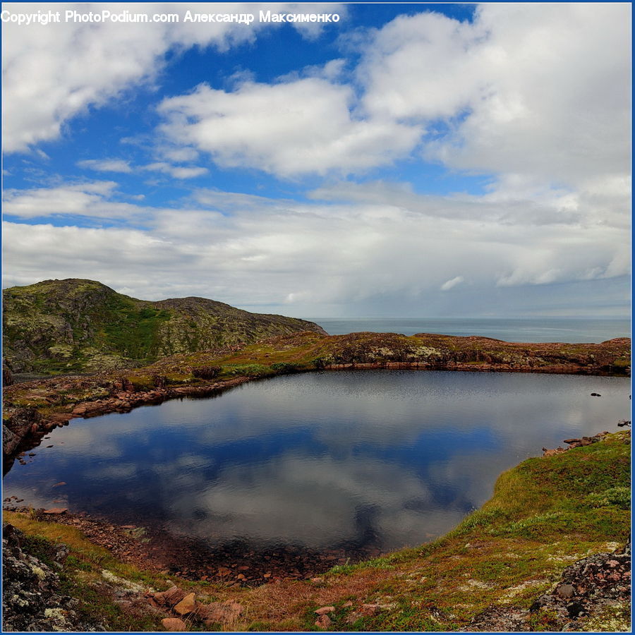 Lake, Outdoors, Water, Cloud, Cumulus, Sky, Azure Sky