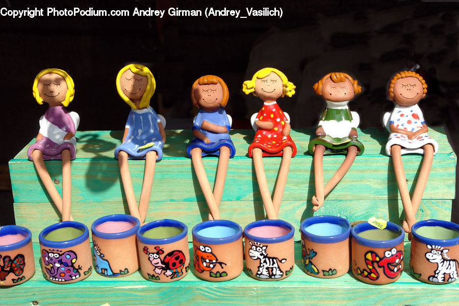 People, Person, Human, Cup, Doll, Toy, Figurine