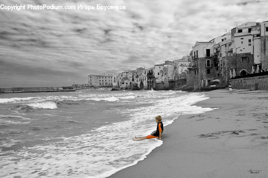 Building, Downtown, Town, Beach, Coast, Outdoors, Sea
