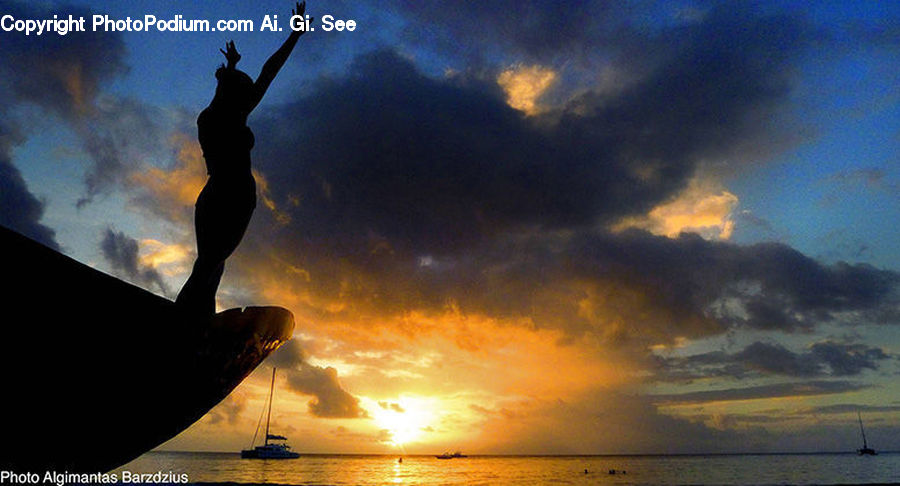 Silhouette, People, Person, Human, Flare, Light, Sunlight