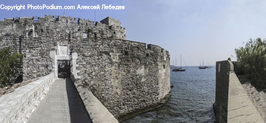 Boardwalk, Deck, Path, Sidewalk, Walkway, Architecture, Castle