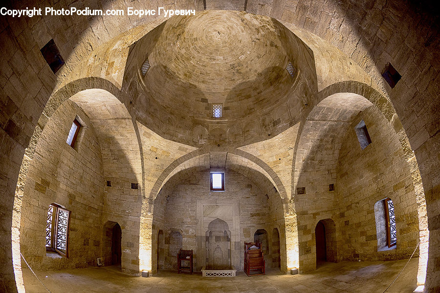 Aisle, Corridor, Architecture, Castle, Fort, Altar, Apse