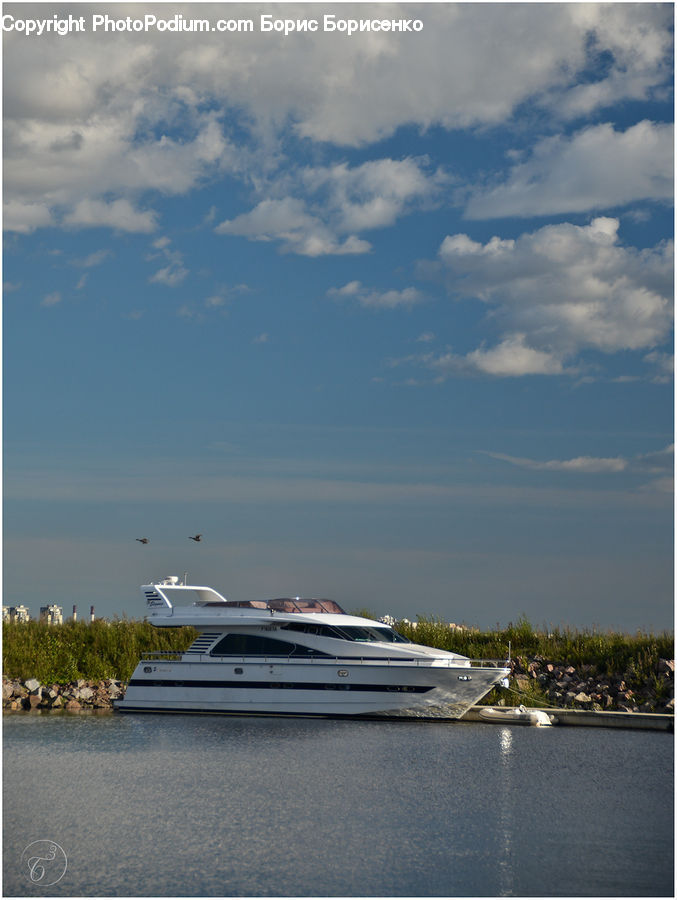Boat, Yacht, Cloud, Cumulus, Sky, Cruise Ship, Ferry