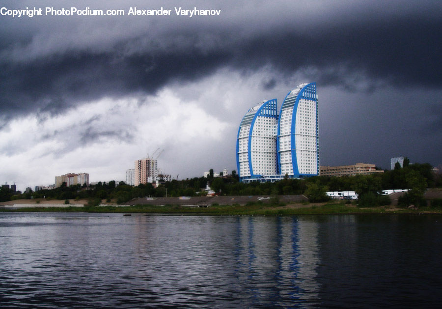 Outdoors, River, Water, Architecture, Convention Center, Building, City