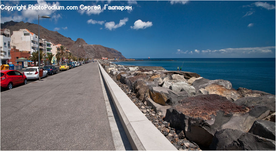 Automobile, Car, Vehicle, Coast, Outdoors, Sea, Water