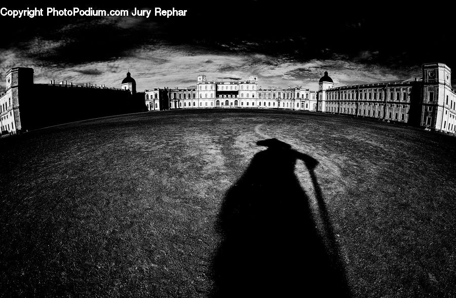Architecture, Castle, Fort, Silhouette, Asphalt, Tarmac, Cathedral