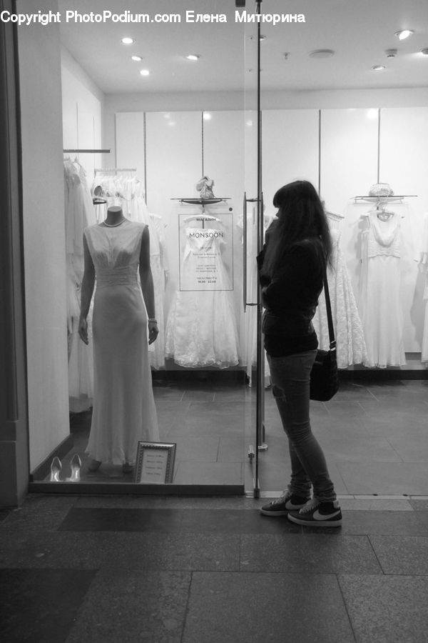 People, Person, Human, Apparel, Clothing, Back, Dress