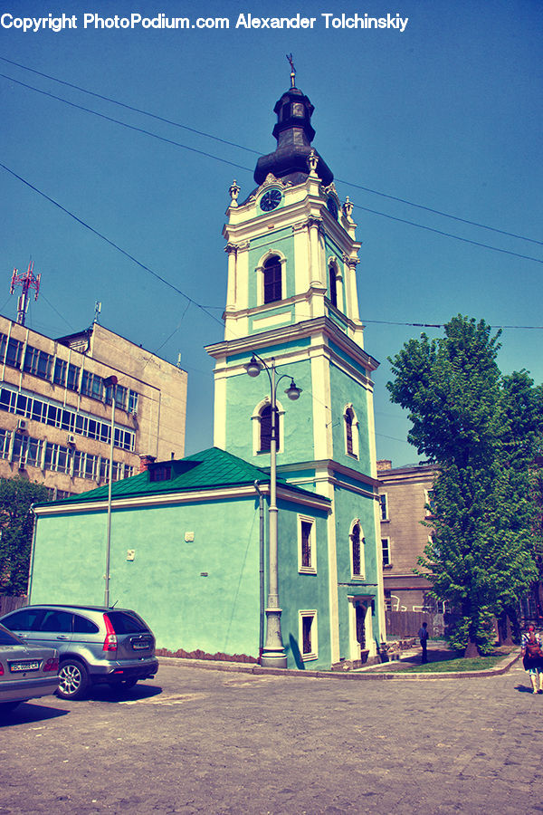 Architecture, Bell Tower, Clock Tower, Tower, Church, Worship, Car