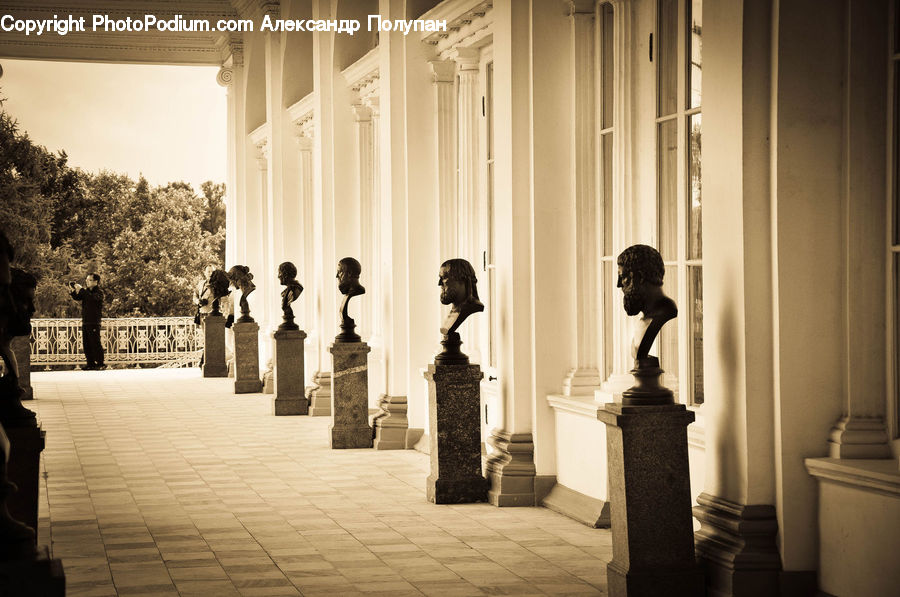 Column, Pillar, Art, Sculpture, Statue, Silhouette, Patio
