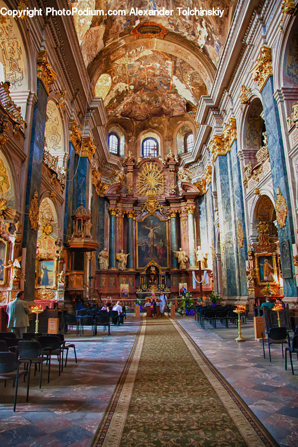 Aisle, Corridor, Altar, Architecture, Church, Worship, Furniture