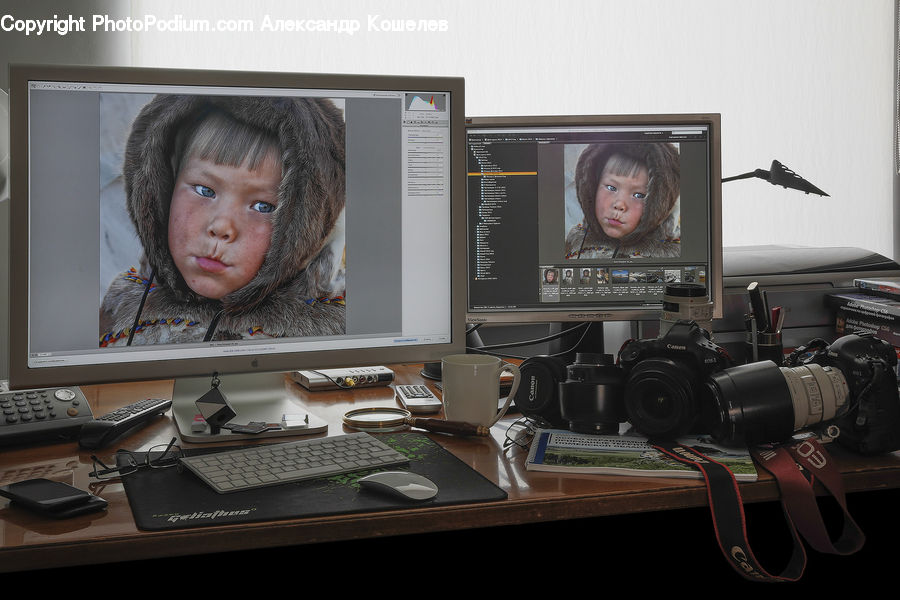 People, Person, Human, Camera, Electronics, LCD Screen, Monitor