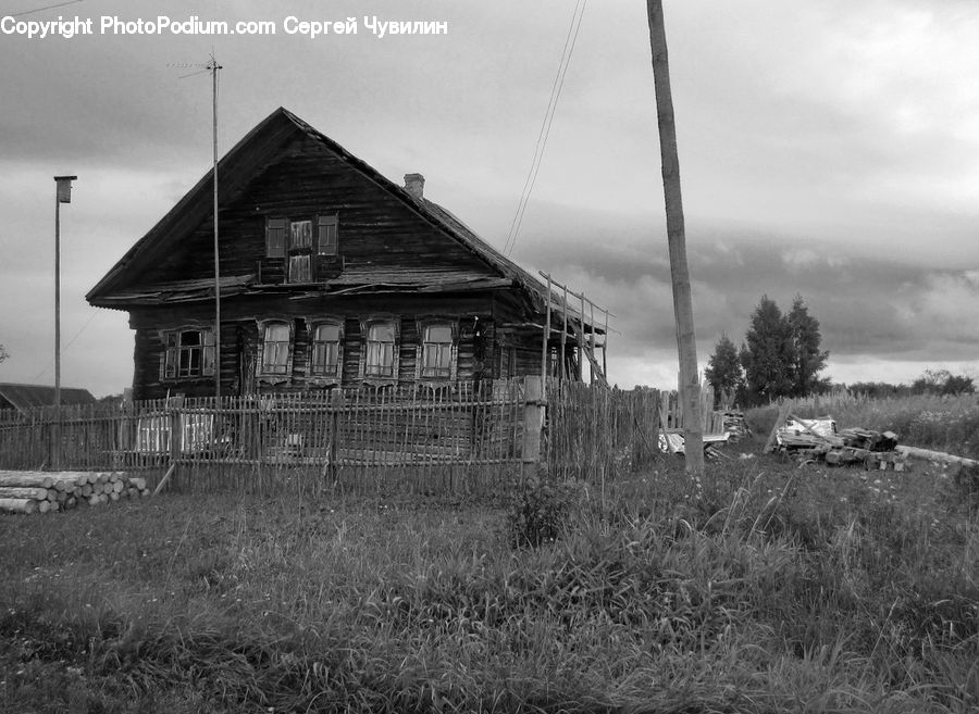 Building, Cottage, Housing, Countryside, Farm, Field, Cabin