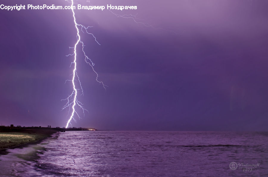 Light, Lightning, Weather, Outdoors, Storm, Thunderstorm