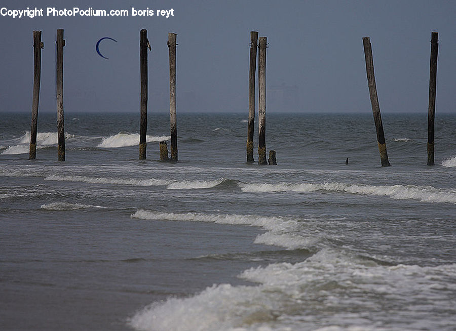 Beach, Coast, Outdoors, Sea, Water, Ocean, Pole