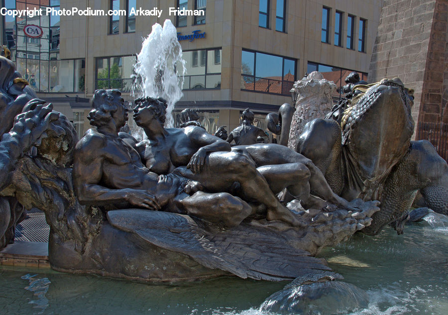 Art, Sculpture, Statue, Fountain, Water, Gargoyle, Modern Art