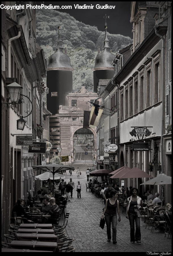Alley, Alleyway, Road, Street, Town, Architecture, Shrine