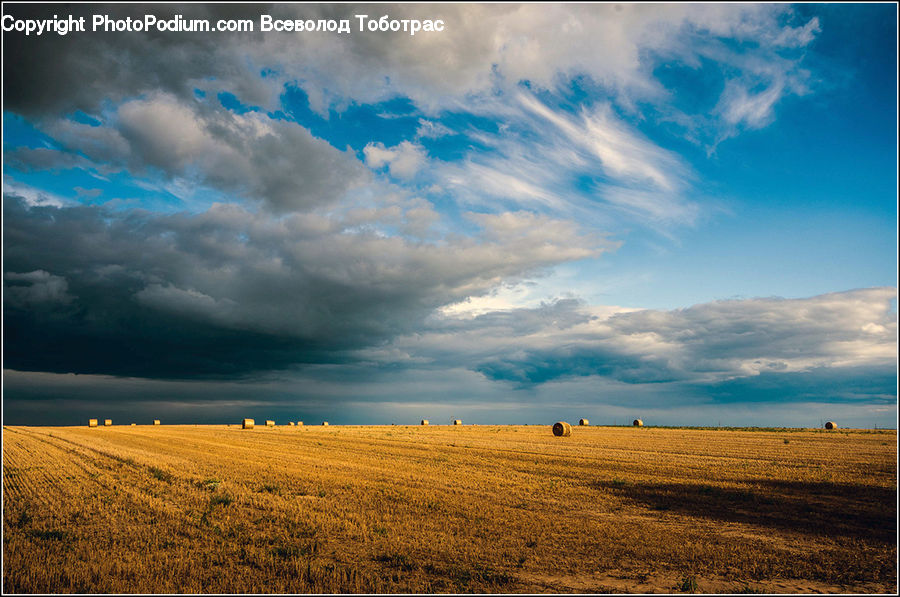 Azure Sky, Cloud, Outdoors, Sky, Field, Grass, Grassland