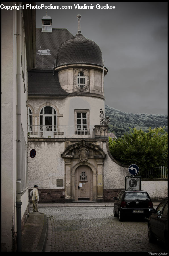 Automobile, Car, Vehicle, Architecture, Bell Tower, Clock Tower, Tower